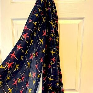 Airplane Printed Scarf NWT